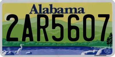 AL license plate 2AR5607