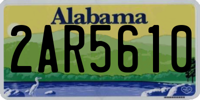 AL license plate 2AR5610