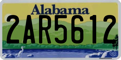 AL license plate 2AR5612
