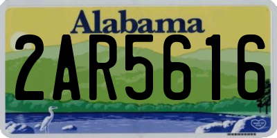 AL license plate 2AR5616
