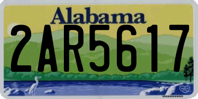 AL license plate 2AR5617