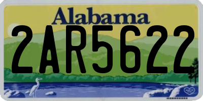AL license plate 2AR5622
