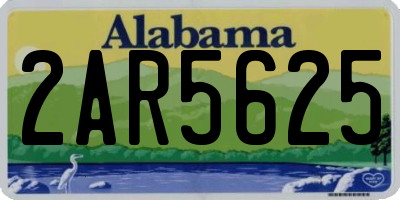 AL license plate 2AR5625