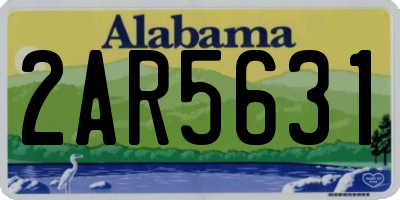 AL license plate 2AR5631