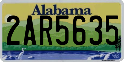 AL license plate 2AR5635
