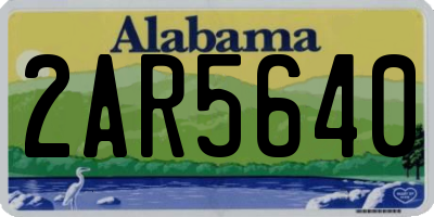 AL license plate 2AR5640