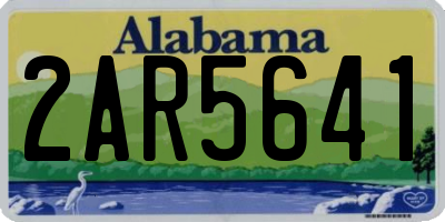 AL license plate 2AR5641