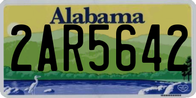 AL license plate 2AR5642