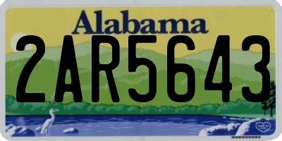 AL license plate 2AR5643