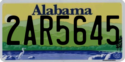 AL license plate 2AR5645