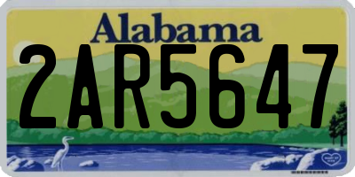 AL license plate 2AR5647