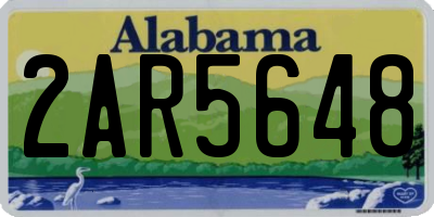 AL license plate 2AR5648