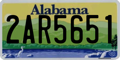 AL license plate 2AR5651