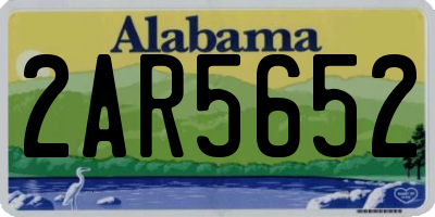 AL license plate 2AR5652