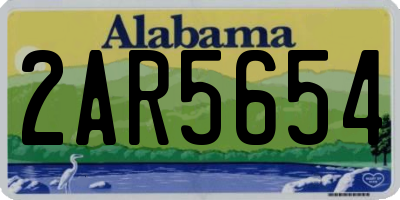 AL license plate 2AR5654