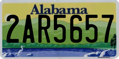 AL license plate 2AR5657