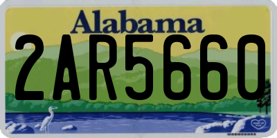 AL license plate 2AR5660