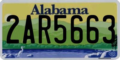AL license plate 2AR5663
