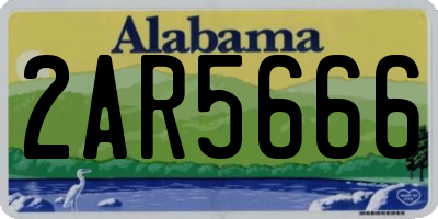 AL license plate 2AR5666