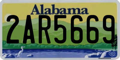 AL license plate 2AR5669