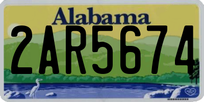 AL license plate 2AR5674