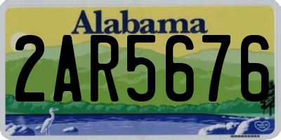 AL license plate 2AR5676
