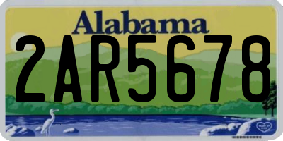 AL license plate 2AR5678