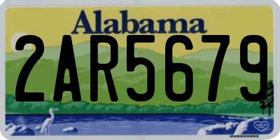AL license plate 2AR5679