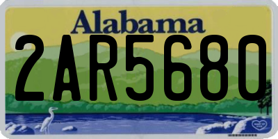 AL license plate 2AR5680