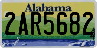 AL license plate 2AR5682