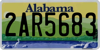 AL license plate 2AR5683