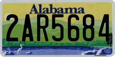 AL license plate 2AR5684