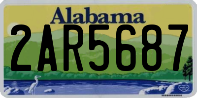 AL license plate 2AR5687