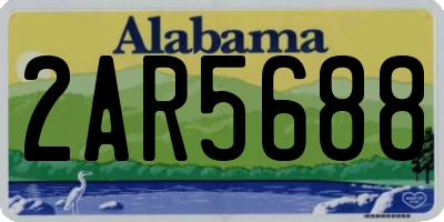 AL license plate 2AR5688