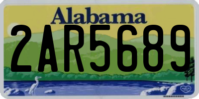 AL license plate 2AR5689