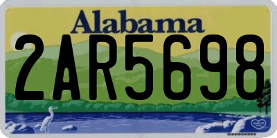 AL license plate 2AR5698