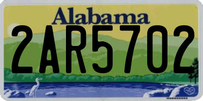 AL license plate 2AR5702