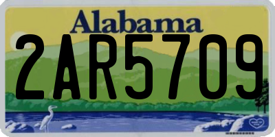 AL license plate 2AR5709