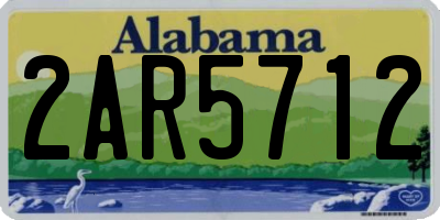 AL license plate 2AR5712