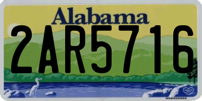 AL license plate 2AR5716
