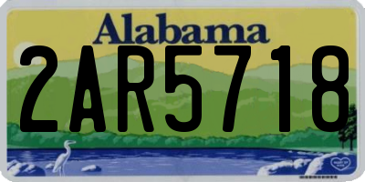 AL license plate 2AR5718
