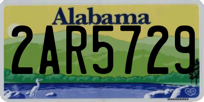 AL license plate 2AR5729