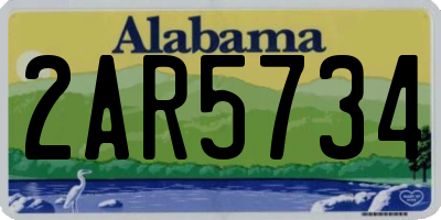 AL license plate 2AR5734