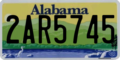 AL license plate 2AR5745
