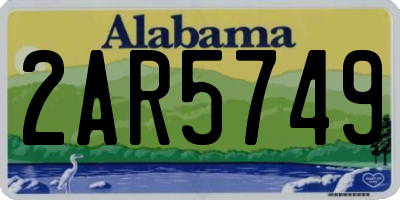 AL license plate 2AR5749