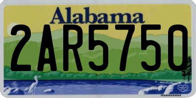 AL license plate 2AR5750