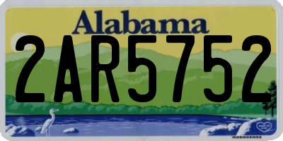 AL license plate 2AR5752
