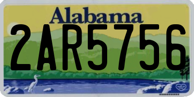 AL license plate 2AR5756