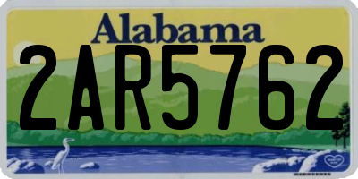 AL license plate 2AR5762