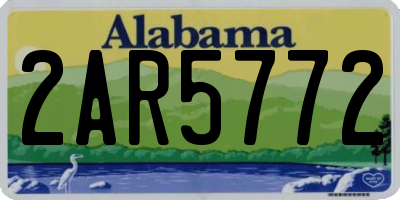 AL license plate 2AR5772